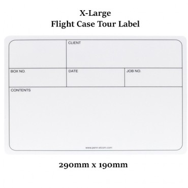 X-Large Flightcase Tour Label - 290mm x 190mm